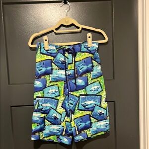 Hang Ten Boys Shark Print Swim Shorts